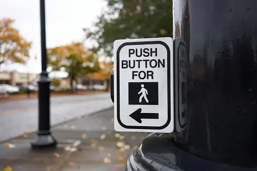 Push Button For Walk Signal Sign