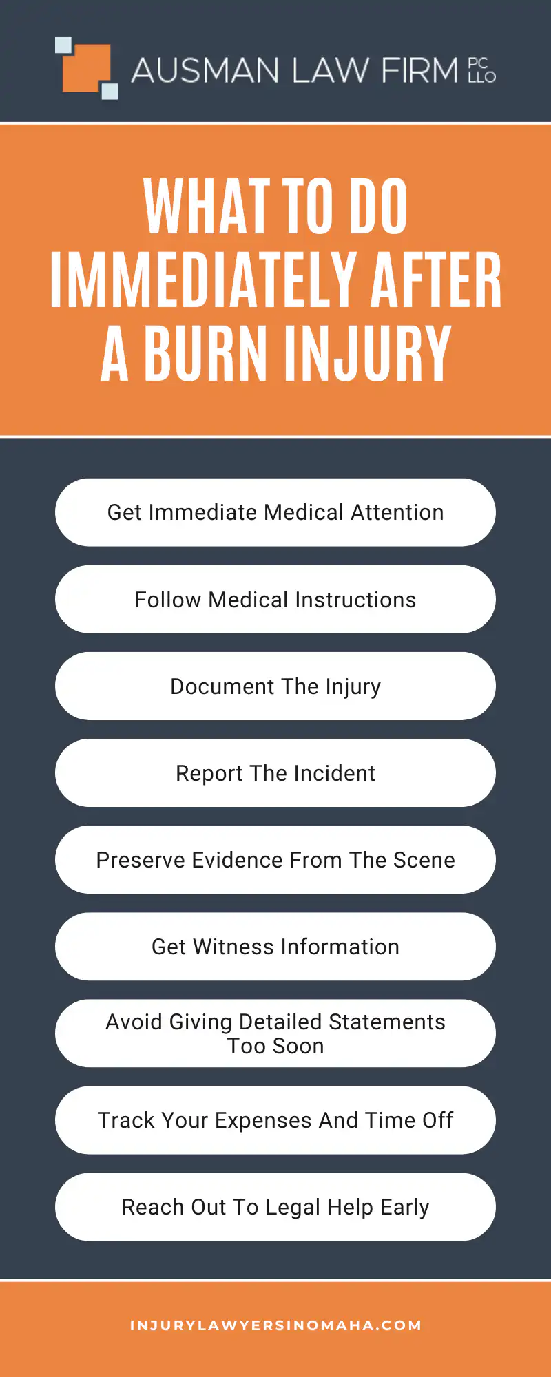 What To Do Immediately After A Burn Injury Infographic